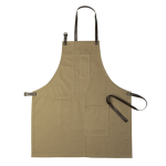 Avental de algodão canvas com vários bolsos 340 g/m2 cor castanho primeira vista