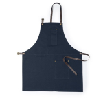 Avental de algodão canvas com vários bolsos 340 g/m2 cor azul-marinho