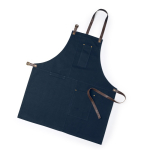 Avental de algodão canvas com vários bolsos 340 g/m2 cor azul-marinho primeira vista