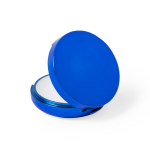 Bálsamo labial em estojo redondo de cores brilhantes com espelho cor azul terceira vista
