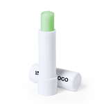 Bálsamo labial de aloé vera com estojo branco para personalizar vista principal