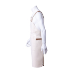 Avental de algodão canvas com tiras de polipele ajustáveis 340 g/m2 cor branco-sujo quarta vista