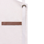 Avental de algodão canvas com tiras de polipele ajustáveis 340 g/m2 cor branco-sujo oitava vista