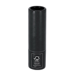 Bálsamo labial com proteção SPF 15 em embalagem de cartão reciclado FSC cor preto primeira vista