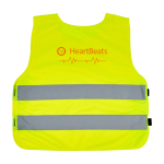 Colete de alta visibilidade para crianças de 3 a 6 anos, fecho de velcro RFX™ cor amarelo fluorescente vista impressão serigrafia