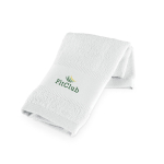 Toalha de algodão multiusos fabricada na Europa 380 g/m2 cor branco imagem com logo