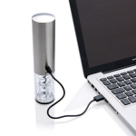 Saca-rolhas elétrico de aço inox, recarregável via USB cor cinzento sexta vista