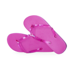 Havaianas com logo e sola de EVA e tiras transparentes Pool cor fúcsia primeira vista