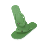 Havaianas com logo e bandeira do Brasil Brasileiras cor verde primeira vista