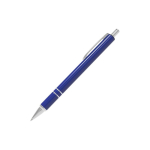 Caneta de alumínio personalizável com design moderno e tinta azul cor azul