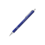 Caneta de alumínio personalizável com design moderno e tinta azul cor azul