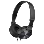 Auscultadores compactos personalizáveis com cabo Sony MDR-ZX310 cor preto