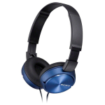 Auscultadores compactos personalizáveis com cabo Sony MDR-ZX310 cor azul