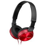 Auscultadores compactos personalizáveis com cabo Sony MDR-ZX310 cor vermelho
