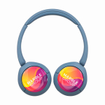 Auriculares Sony WH-CH520 elegantes com ligação sem fios cor azul vista frontal
