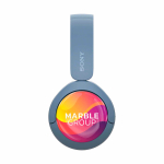 Auriculares Sony WH-CH520 elegantes com ligação sem fios cor azul vista lado esquerdo