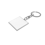 Porta-chaves metálico quadrado com design elegante e resistente cor prateado
