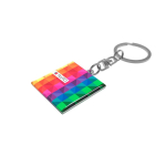 Porta-chaves metálico quadrado com design elegante e resistente cor prateado