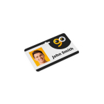 Cartão identificativo fabricado na UE para colaboradores e visitantes cor branco