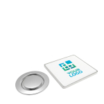 Pin metálico promocional para roupa com fecho magnético oval vista principal