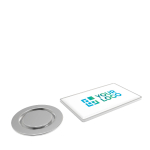 Pin metálico promocional para roupa com fecho magnético quadrado vista principal
