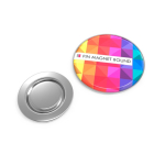 Pin metálico para roupa com fecho magnético retangular grande