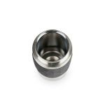 Copo térmico take away em aço inoxidável, compacto e antifugas cor preto