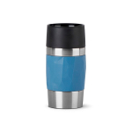 Copo térmico take away em aço inoxidável, compacto e antifugas cor azul
