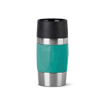 Copo térmico take away em aço inoxidável, compacto e antifugas cor verde