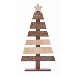 Árvore de Natal decorativa feita de madeira personalizável cor madeira segunda vista