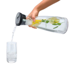 Decantador de vidro com filtro integrado e fecho prático WMF 1 L cor preto