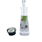 Decantador de vidro com filtro integrado e fecho prático WMF 1 L cor preto