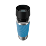 Copo térmico hermético aço inoxidável Tefal Travel Classic Twist 360 ml cor azul