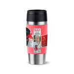 Copo térmico hermético aço inoxidável Tefal Travel Classic Twist 360 ml cor coral