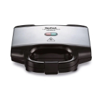 Grelhador de contacto com placas antiaderentes e fecho seguro Tefal cor prateado