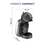 Máquina de café de cápsulas sistema de alta pressão Krups Dolce Gusto cor antracite