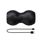 Rolo vibratório portátil para recuperação muscular Therabody cor preto