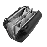 Organizador em nylon reciclado para acessórios de viagem Peak Design cor preto