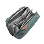 Organizador em nylon reciclado para acessórios de viagem Peak Design cor verde-escuro