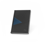 Agenda ecológica com dois bolsos exteriores e marcador de fita A5 cor azul