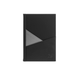 Agenda ecológica com dois bolsos exteriores e marcador de fita A5 cor cinzento primeira vista