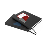 Agenda ecológica com dois bolsos exteriores e marcador de fita A5