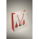 Saco-oferta de papel com motivo de Natal, tamanho grande cor branco vista fotografia quarta vista