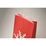 Saco-oferta natalício de papel em tamanho pequeno feito na UE cor vermelho vista fotografia segunda vista