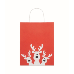 Saco-oferta natalício de papel em tamanho pequeno feito na UE cor vermelho terceira vista