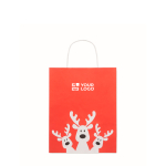 Saco-oferta natalício de papel em tamanho pequeno feito na UE cor vermelho vista principal