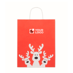 Saco-oferta natalício de papel em tamanho grande feito na UE cor vermelho vista principal