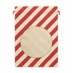 Saco-oferta natalício com fecho de cordão grande 50 x 70 cm cor vermelho segunda vista