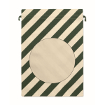 Saco-oferta natalício com fecho de cordão grande 50 x 70 cm cor verde segunda vista