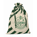 Saco-oferta natalício com fecho de cordão grande 50 x 70 cm cor verde vista principal